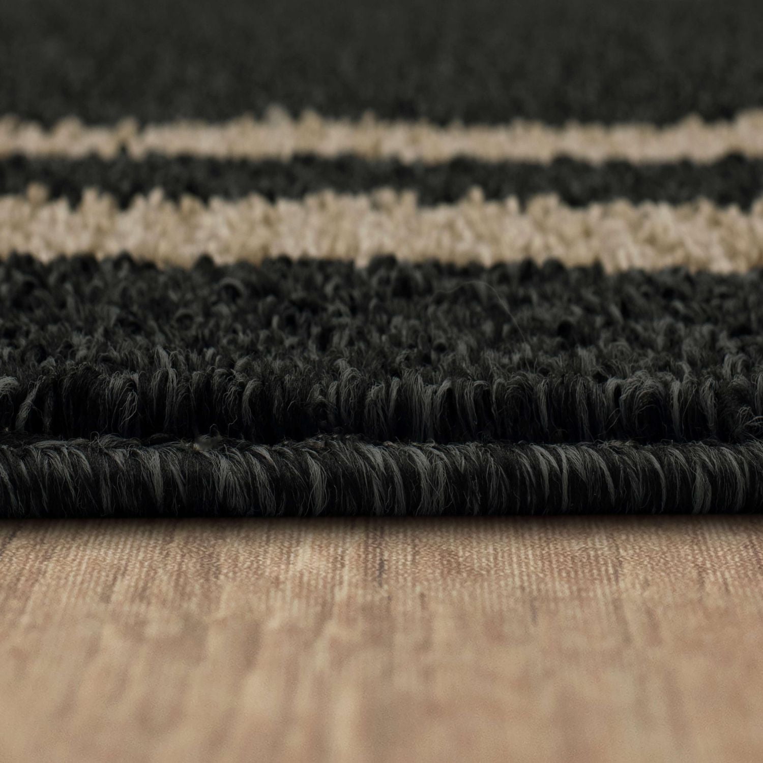 Mohawk Home - Tapis touffeté en polyester à motif de bordures, noir/havane