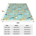 thumbnail image 3 of Fotbe Cute Dogs Corgi Manta de Franela Acolchonada con Estampado, Súper Suave y Esponjosa, Extra Grande para Sofá, Cama, Uso Todo el Año-40"x30", 3 of 7