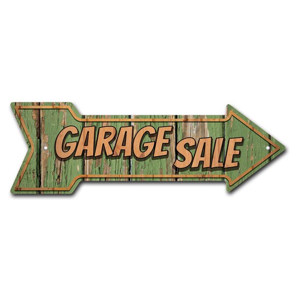 SignMission P-ARROW8-999854 8 x 24 in. Wide Garage Sale Arrow Sign