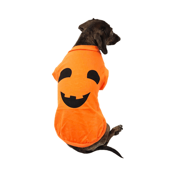 Midlee Pumpkin Face Dog Shirt Halloween Costume (XXX-Large)