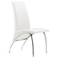 thumbnail image 2 of Pemberly Row Contemporary Faux Leather Dining Chairs, White (Set of 2), 2 of 5