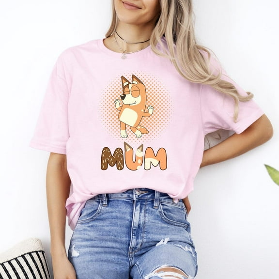 Bluey Mum Happy Mothers Day Unisex T-Shirt, Cool Mom Club Bluey, Mum Bluey Birthday Party T-Shirt, Chilli Heeler Shirt, Bluey Chilli Mum Tee Unisex S-5XL Hot Trending Shirt, Vintage Birthday Gift