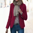 thumbnail image 1 of Vedolay Jackets for Women Womens Casual Office Long Sleeve Open Front with Button Suit Jacket,Red L, 1 of 5
