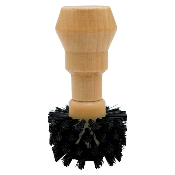 Cepillo de limpieza para cafetera, cepillo para máquina de espresso, cepillo con mango de madera para portafiltro de espresso