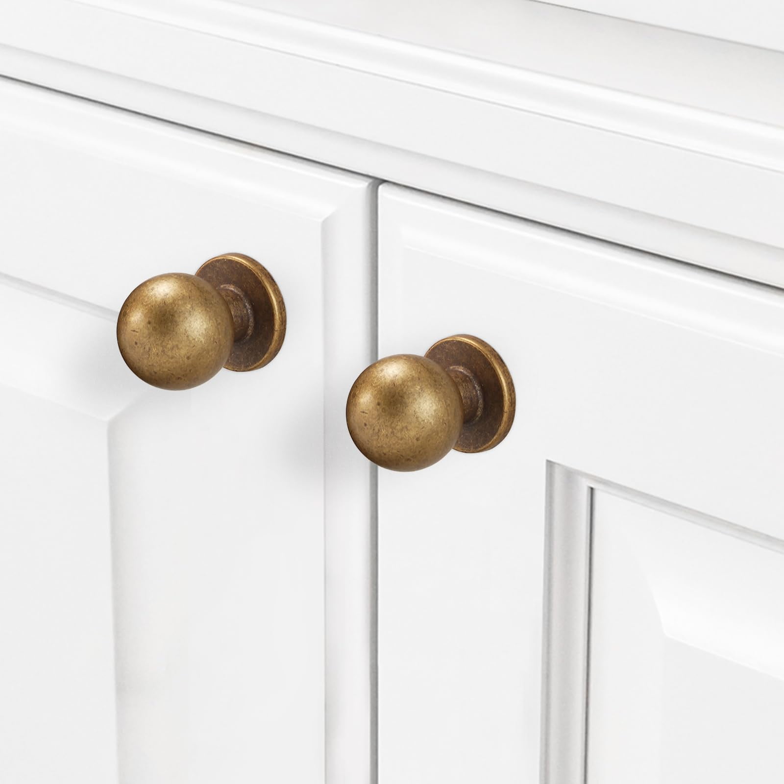 10 Pack Antique Brass Kitchen Cabinet Knobs Vintage Drawer Knobs Aged Bronze Kitchen Cabinet Hardware Zinc Alloy Handles Drawer Knobs Dresser Handles