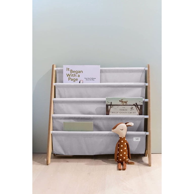 3 Sprouts Recycled Fabric Kids Book Rack Storage Bookshelf