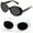 White, variant on 2 Pairs Vintage Sunglasses UV400 Bold Retro Oval Mod Thick Frame Sunglasses Clout Goggles with Black White Round Lens