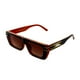 thumbnail image 3 of Baroc Small Frame Brown Lentes de Sol Rectangulares Café Retro UV400 Acetato, 3 of 5