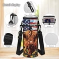 thumbnail image 5 of Yspwyqan Kids Backpack Set for Boys Ages 8-10, USA Sunflower Highland Cow Backpack and Lunchbox Set with Water Bottle Bag, Trendy Front Pocket Daypack for Elementary, 5 of 7