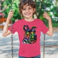 thumbnail image 3 of Tee Hunt My Schnauzer Colors My World Youth T-Shirt Dean Russo Pet Dog Mom Kids, Pink, Small, 3 of 5