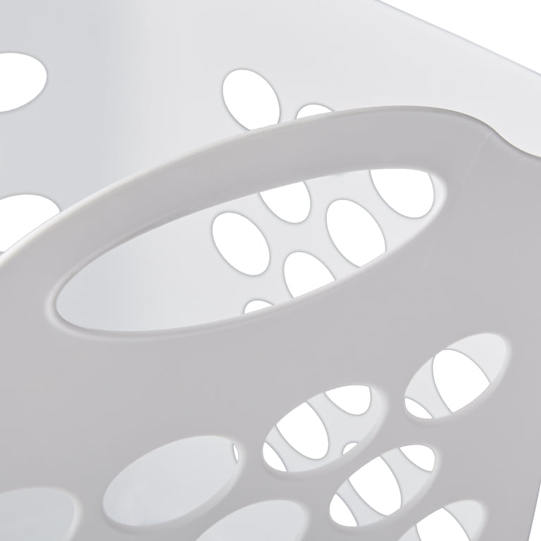 Mainstays Flexible Square Laundry Hamper, White, 4-Pack photo 3