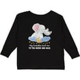 thumbnail image 3 of Inktastic My Grandma Loves Me to the Moon and Back Elephant Family Boys or Girls Long Sleeve Toddler T-Shirt, 3 of 5