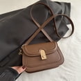 thumbnail image 1 of Bolso de mano con textura retro para mujer, nuevo bolso de hombro de otoño e invierno 2025, de gran valor, sencillo, para ir al trabajo, pequeño bolso cuadrado bajo la axila., 1 of 5