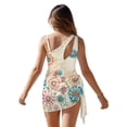 thumbnail image 6 of Xixirimido Boho Style Mandala Print Girls One Piece Swimsuit with Mesh Cover Up Teen Adjustable Strap Bathing Suits with Removable Bra Swimwear Set, Size 11-12 Years, 6 of 7