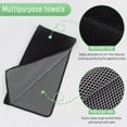 thumbnail image 3 of KKFEN-Microfiber Dish Cloth for Washing Dishes Dish Washing Rags Best Kitchen Washcloth Cleaning Cloths Wash Cloths with Poly Scour Side 12Inchx12Inch 10 Pack Black, 3 of 4