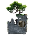 thumbnail image 3 of Waterfall Fountain, Tabletop Fountain Waterfall Function Desk Decoration with Simulation Landscape, Trees, Rockeries and Water , Succulent Plant Cultivation, 3 of 7