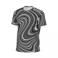thumbnail image 5 of T Shirt For Men Sportswear T-Shirt For Men Black White Silver Grey Line T-Shirts Modern Geometric Su, 5 of 7
