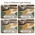 thumbnail image 7 of ODIKA 8'x10' Washable Area Rug Olive and Mustard Geometric Design Bold Abstract Shapes with Striped Accents for Dining Room, Large Office, Lounge, Non-Slip Chair-Friendly Mat, 7 of 7