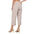 thumbnail image 5 of HDE Women's Pull On Linen Capri Cropped High Waisted Pants Gray Beige - XXL, 5 of 7