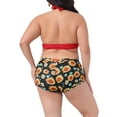 thumbnail image 3 of Agnes Orinda Women's Plus Size Sunflower Bikini 2 Piece Swimsuits High Waisted Halter Bathing Suit Sets 1X Red, 3 of 6