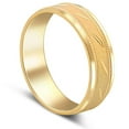 thumbnail image 3 of Pompeii Mens 10k Yellow Gold 6MM Brushed Carved Wedding Band Comfort Fit Ring (,), 3 of 3