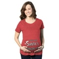 thumbnail image 1 of T-shirt de Maternité « Devine Ce Que le Père Noël Apportant l'Annonce de Grossesse » Drôle de Noël (Rouge) - m, 1 of 3