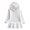White, variant on mgoYE Girls Swim Cover Up UPF 50 Sun Protection Hoodie Long Sleeve Rash Guard Full Zip Quick Dry Beach Swimsuit Coverup(Black,9-10 Years)