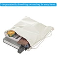 thumbnail image 3 of Cotton Drawstring Bags, Canvas Backpack Foldable Sports Gym Bags for Women Men Trip, Beige, 3 of 5