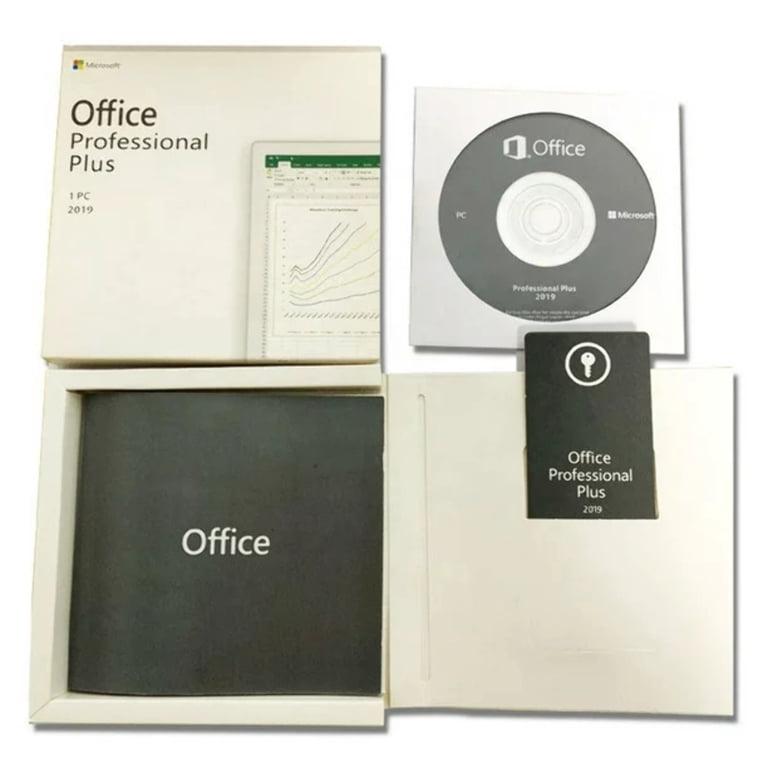 Microsoft Office 2019 Pro Plus 64-BIT DVD with BullZIGA Antivirus