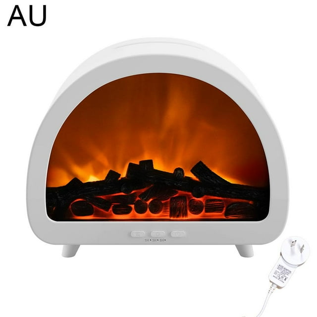 Fireplace Humidifier Diffuser,7 Colors Flame Diffuser for Essential Oils,Home Aromatherapy Mist, Flameless Candle Oil Diffusers,Small Humidifier with Flame Effect for Bedroom,Office