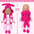 thumbnail image 2 of AmaMary Cotton Hot Pink Bunny Outfit for 16-18 inch Dolls – 4-Piece Jacket Long Sleeve Pants Socks Set for Girls Birthday Gift Holiday Dress-Up & Toddler Pretend Play, 2 of 5