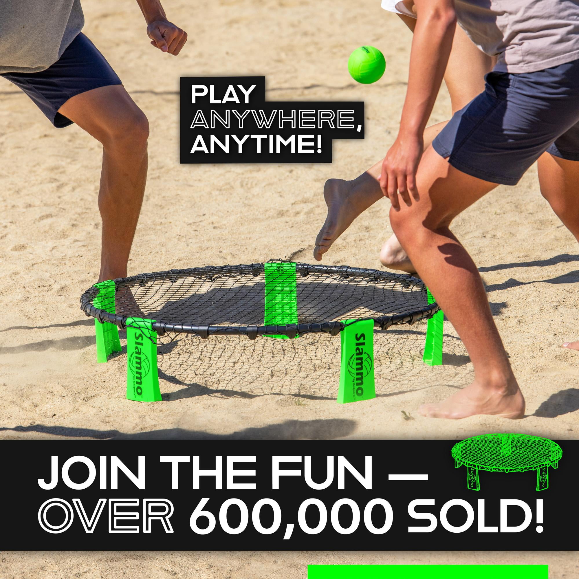 GoSports Slammo Outdoor Game Set - Beach Lawn Game Set - Includes 3 Balls, Carrying Case and Rules