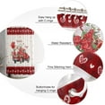 thumbnail image 6 of Valentine''s Day Shower Curtain Red Truck with Rose Flower Shower Curtains for Bathroom Decor Loads of Love Heart Balloon Bathroom Decor Sets with Hooks Waterproof 72"x72", 6 of 6