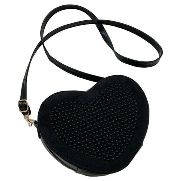Crossbody Bag Bling Purse Heart Shaped Shoulder Bag Fashionable Women Crossbody Bag