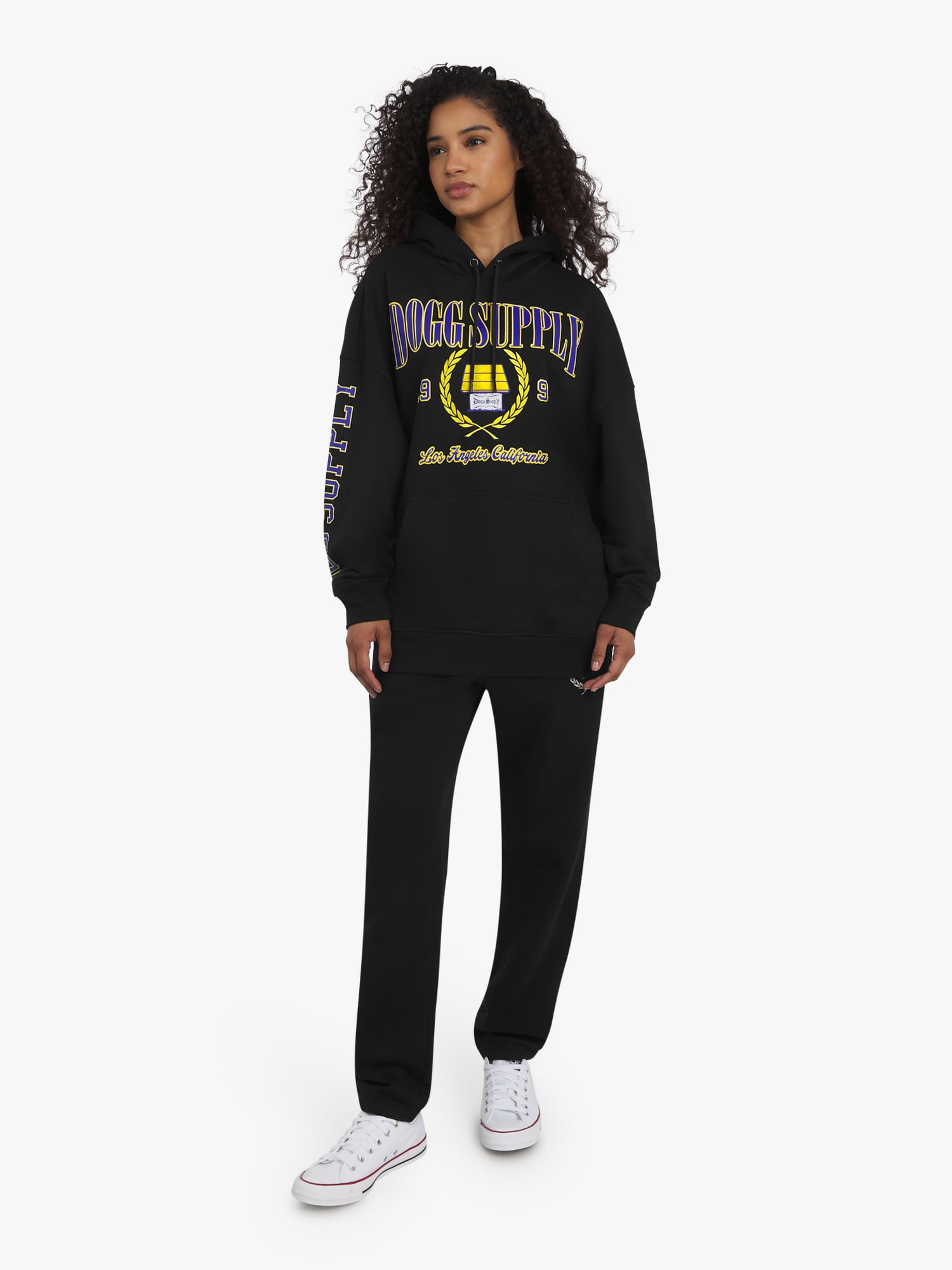 Dogg Supply by Snoop Dogg All-Gender Young Men's and Women's Collegiate Sweatshirt Hoodie, Sizes XS - 5XL