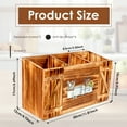 thumbnail image 5 of Tzdxfgl Wood Kitchen Utensil Holder for Countertop, Silverware Organizer with 3 Compartments, Large, Brown Sunflower, 5 of 11