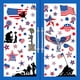 thumbnail image 1 of Independence Day Sticker Electrostatic Window Sticker Flag Glass Door Decorative Decal, 1 of 5