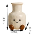 thumbnail image 3 of Cute Decor for Bedroom Cute Bedroom Decor White Ceramic Single Flower Vase Cute Desk Decor Aesthetic Cute Room Decor for Home Side Table Nightstand Decor 1 Pack, 3 of 6