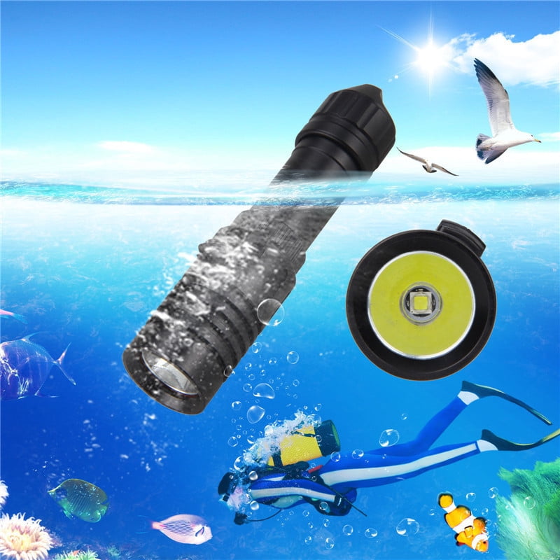 Underwater 100m 5000LM XM-L2 LED Scuba Diving Flashlight Fishing Torch Light 