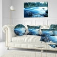 thumbnail image 3 of Designart 12" x 20" Blue Polyester Throw Pillow, 3 of 5