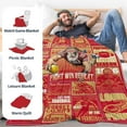 thumbnail image 4 of Football Blanket San Francisco Blankets Soft Flannel Throw Blankets Warm Lightweight Travel Blanket Birthday Gifts for Men Women 60"x50", 4 of 6
