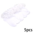 thumbnail image 2 of LYMAYTER 5 Pack Kids Girls Socks ‌Toddler Cute Double Cuff Dress Socks Ruffles Baby Girls Ankle Socks 1-13Y, 2 of 7