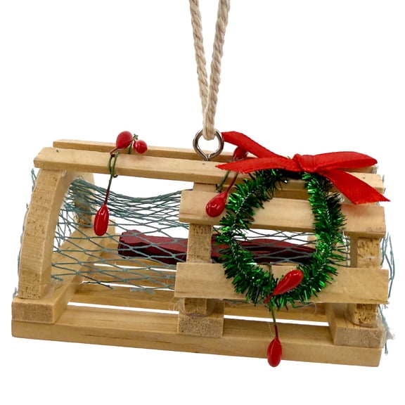 Lobster Pot Ornament – Fishing Trap Christmas Tree Holiday Decoration