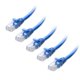 thumbnail image 1 of Cable Matters Paquete De 5 Cables Ethernet Cat 6 Sin Enganches De 10 Gbps, 8 Pies (Cable Cat 6, Cable Cat6, Cable De Internet, Cable De Red) En Azul, 1 of 9
