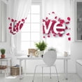 thumbnail image 5 of Valentine's Day Blackout Curtains for Bedroom/Living Room, Romantic Love Red Rose Petals Thermal Insulated Kitchen Drapes with Grommets, Light Blocking Window Treatment, 2 Panels 52" x 54", 5 of 7