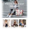 thumbnail image 5 of Tote Bag for Women - Floral Pattern Shoulder Bag - Large Utility Work Duffle Bag with Zipper Handbag for Travel, Work, Sprots, 5 of 5