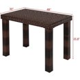 Rattan Bar Table Outdoor Wicker Dining Table for Backyard Poolside