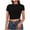 Black, variant on Staron Summer Tops for Women Crop Top Casual Cute Trendy Basic Tight Round Neck Short Sleeve Blouse, White M