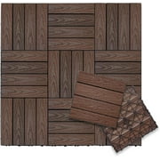 UltraShield Naturale 1 ft. x 1 ft. Quick Deck Outdoor Composite Deck Tile in California Redwood (10 sq. ft. per Box)