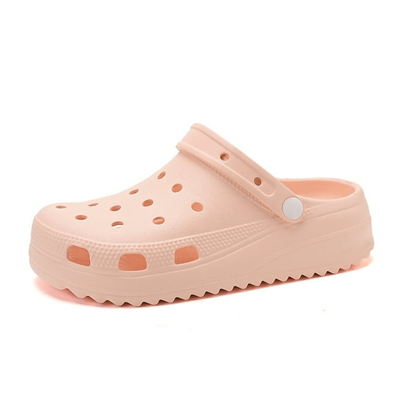 Cyiecw Gardener Platform Clogs Beach Sandals Slippers for Women Slip on Garden Shoes